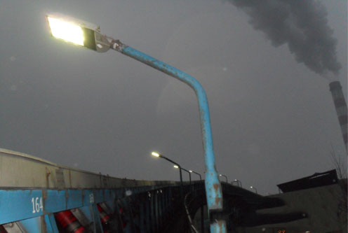 我司大功率LED防眩通路灯成功改造皮带机照明